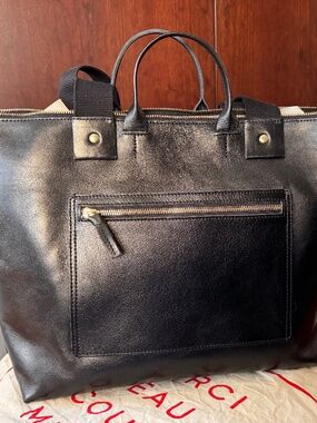 NWT: Clare V. Le Zip Sac Rustic Black
